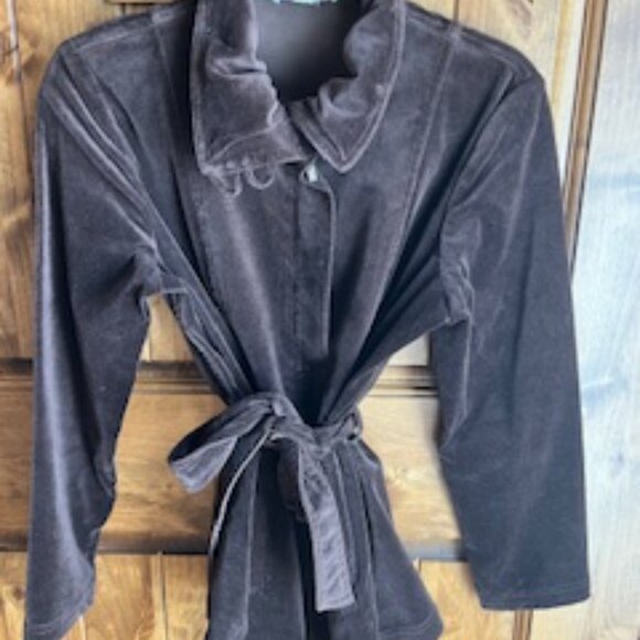 St. John  Sport Brown Velvet Jacket - Picture 5 of 8